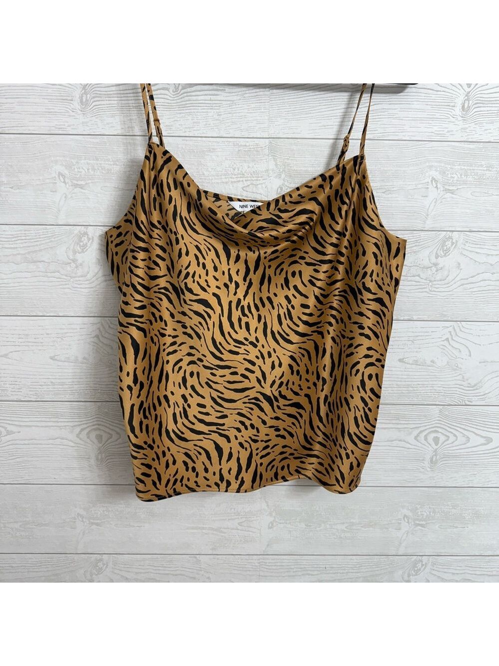 Nine West Women’s Tiger Striped Camisole Top. Size L